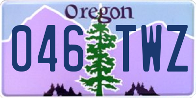 OR license plate 046TWZ