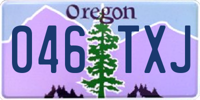 OR license plate 046TXJ