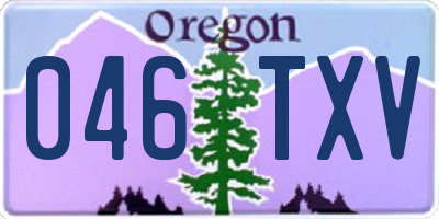 OR license plate 046TXV