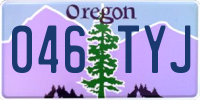 OR license plate 046TYJ