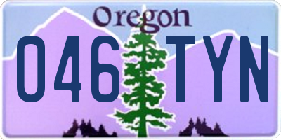 OR license plate 046TYN