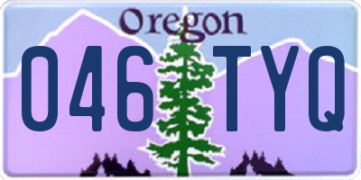 OR license plate 046TYQ