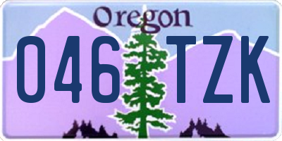 OR license plate 046TZK