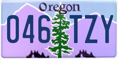 OR license plate 046TZY