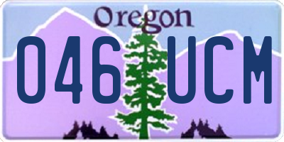 OR license plate 046UCM