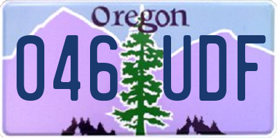 OR license plate 046UDF
