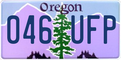 OR license plate 046UFP