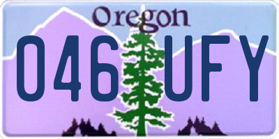 OR license plate 046UFY