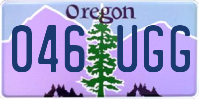 OR license plate 046UGG