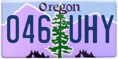 OR license plate 046UHY