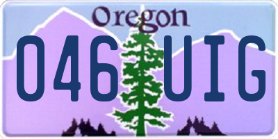 OR license plate 046UIG
