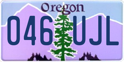 OR license plate 046UJL