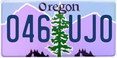 OR license plate 046UJO