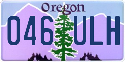 OR license plate 046ULH