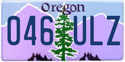 OR license plate 046ULZ