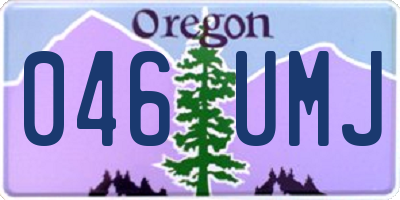 OR license plate 046UMJ