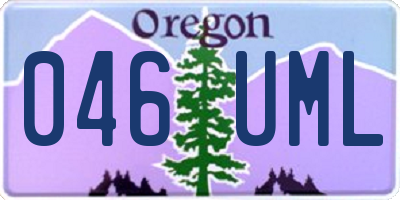 OR license plate 046UML