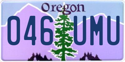 OR license plate 046UMU