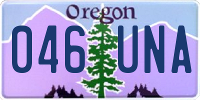 OR license plate 046UNA