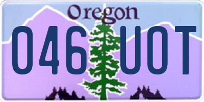 OR license plate 046UOT