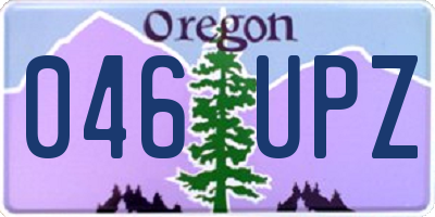 OR license plate 046UPZ