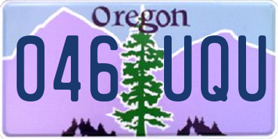 OR license plate 046UQU