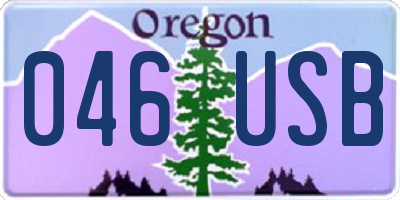 OR license plate 046USB