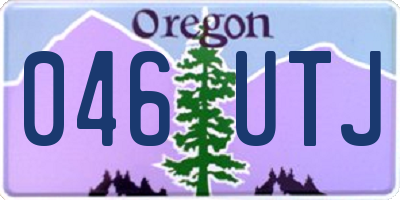 OR license plate 046UTJ