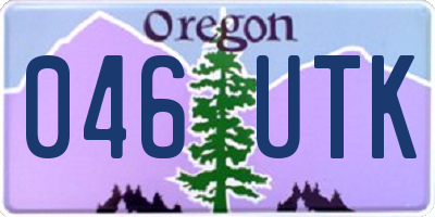 OR license plate 046UTK