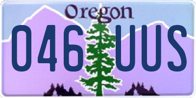 OR license plate 046UUS