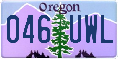 OR license plate 046UWL