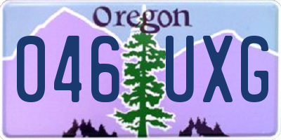 OR license plate 046UXG
