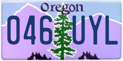 OR license plate 046UYL