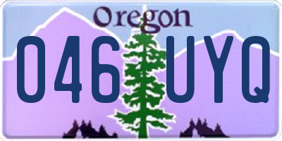 OR license plate 046UYQ