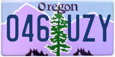 OR license plate 046UZY