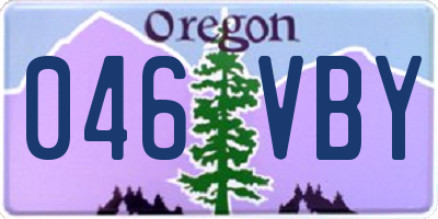 OR license plate 046VBY