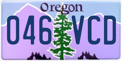 OR license plate 046VCD