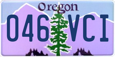 OR license plate 046VCI
