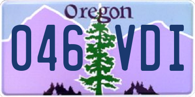 OR license plate 046VDI