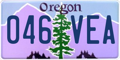 OR license plate 046VEA