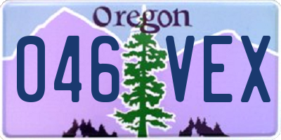 OR license plate 046VEX