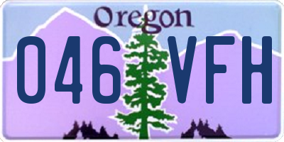 OR license plate 046VFH