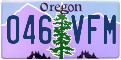 OR license plate 046VFM