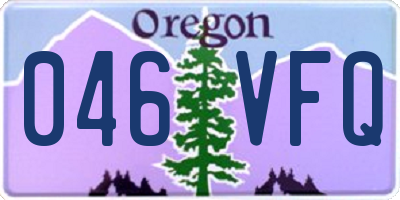 OR license plate 046VFQ