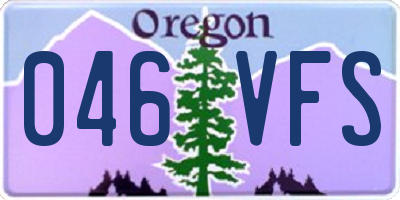 OR license plate 046VFS
