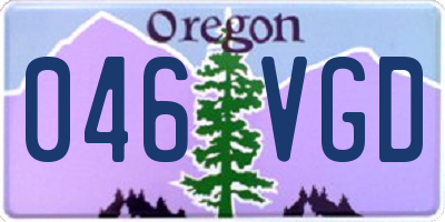 OR license plate 046VGD