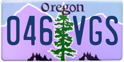 OR license plate 046VGS