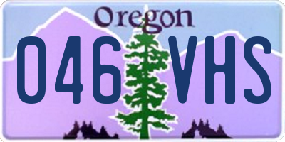 OR license plate 046VHS