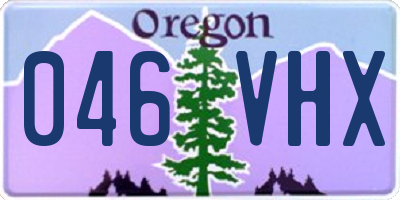 OR license plate 046VHX