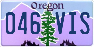 OR license plate 046VIS